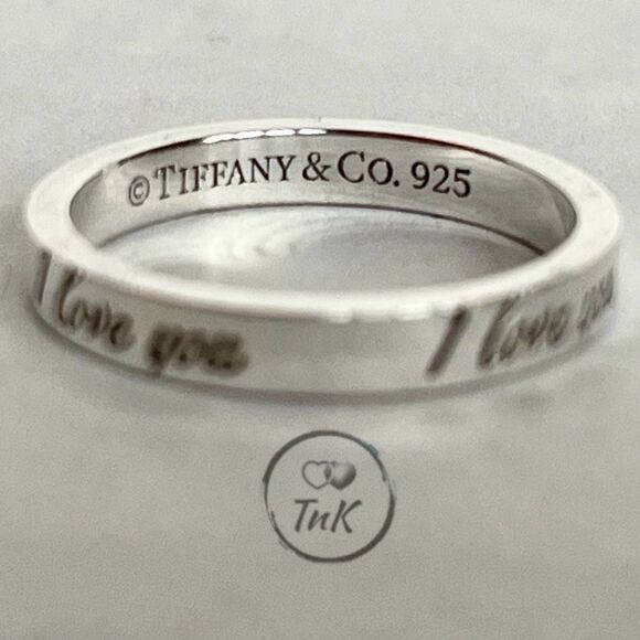Tiffany & Co. Retired Notes "I Love You" Ring - Sterling Silver - Size 5 - Picture 12 of 16